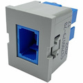 Ortronics Tracjack, SC, Simplex, Blue Adapter, Flush Mount, Single-Mode, LT Gray Housing