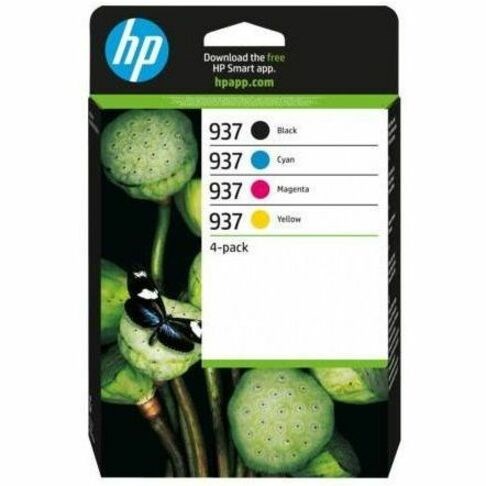 HP 937 Original Standard Yield Inkjet Ink Cartridge - Combo Pack - CMYK - 4 Pack