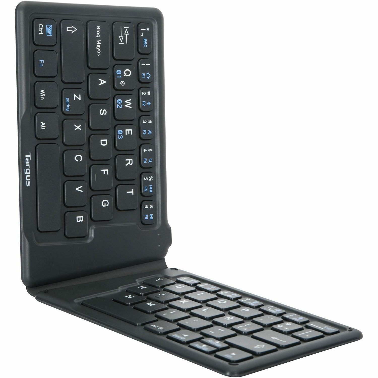 Targus Ergonomic Foldable Bluetooth&reg; Antimicrobial Keyboard, Black