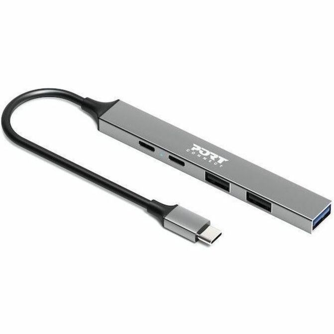 Port Connect USB Hub - USB Type C - 640 MB/s - Desktop, Mouse, Keyboard, Hard Drive, Flash Drive