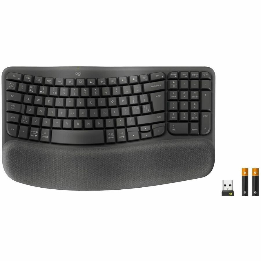 Logitech Wave Keys for Business Toetsenbord - Draadloos Verbinding - USB type A Interface - Frans - AZERTY indeling - Grafiet