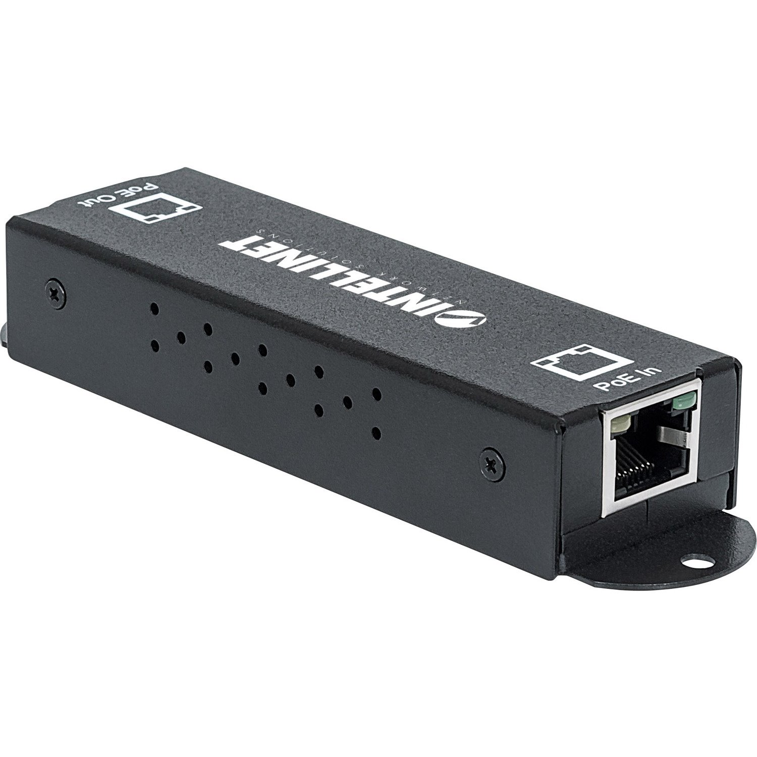 Intellinet Gigabit High-Power PoE+ Extender Repeater, IEEE 802.3at/af Power over Ethernet (PoE+/PoE), metal