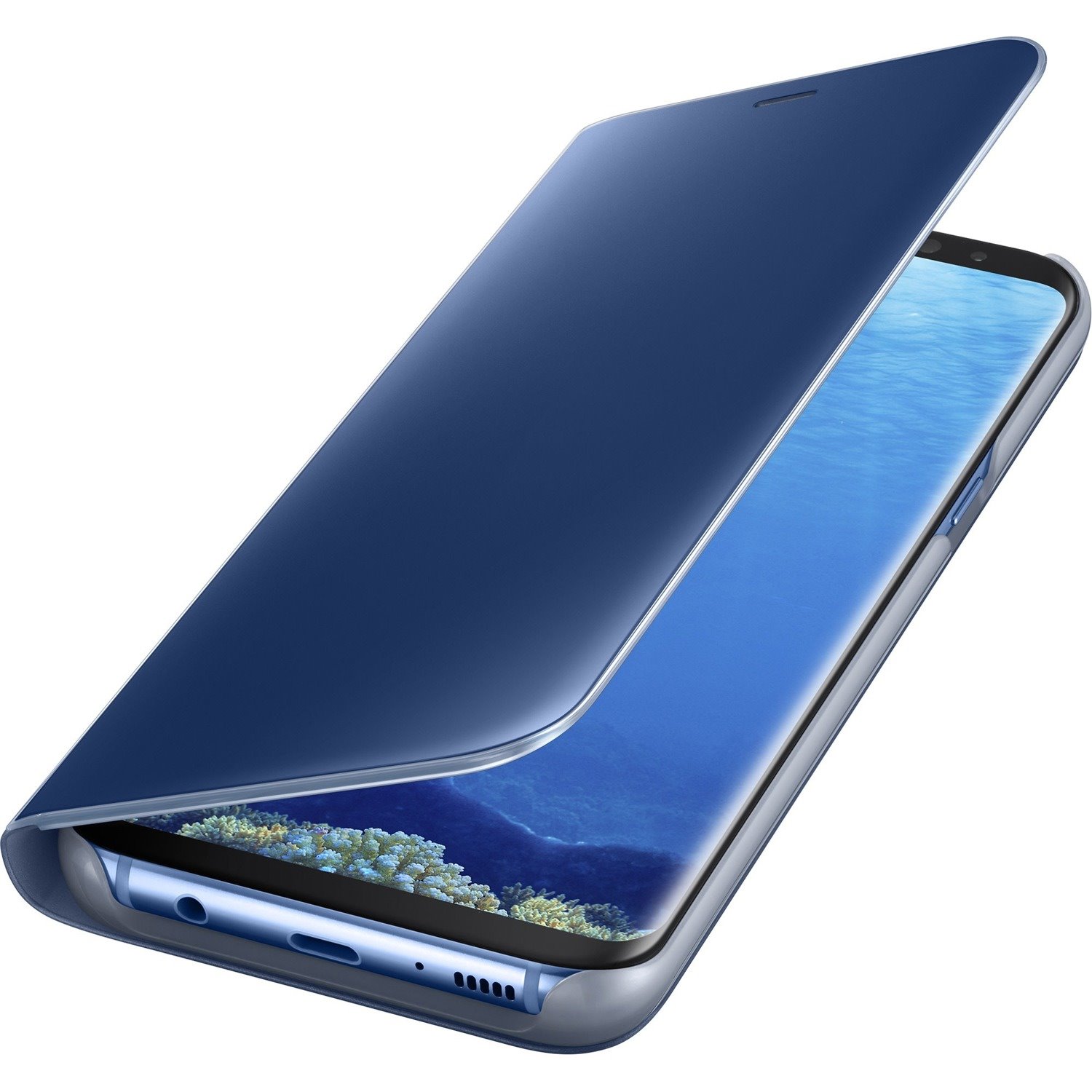 Samsung Clear View Carrying Case Smartphone - Blue