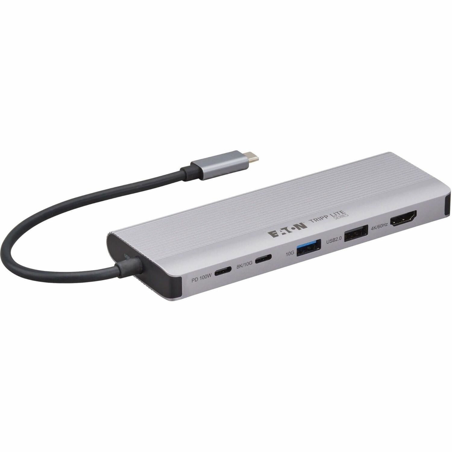 Tripp Lite series U442-DOCK26 USB Type C Docking Station for Computer, Digital Video Recorder, Notebook, Monitor, HDTV, Speakerphone, Projector, MacBook, TV - Charging Capability - Black, Grey