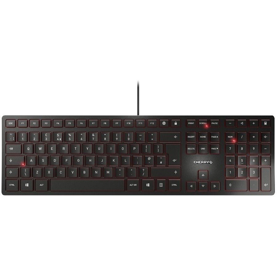 CHERRY KC 6000 Keyboard - Cable Connectivity - USB Interface - Pan-Nordic - Black