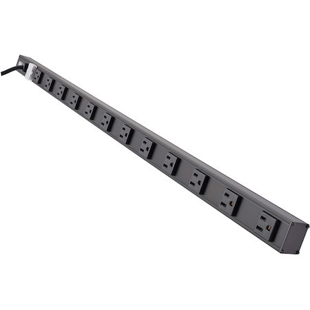 Eaton Tripp Lite Series 12-Outlet Vertical Power Strip, 120V, 15A, NEMA 5-15P, 15 ft. (4.57 m) Cord, 36 in., Black Housing