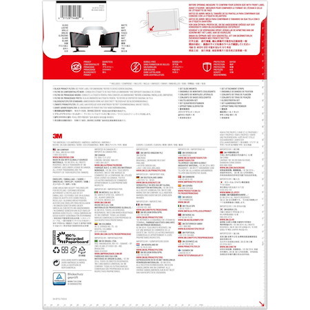 3M Anti-glare Privacy Screen Filter - Black, Matte - 1 Each