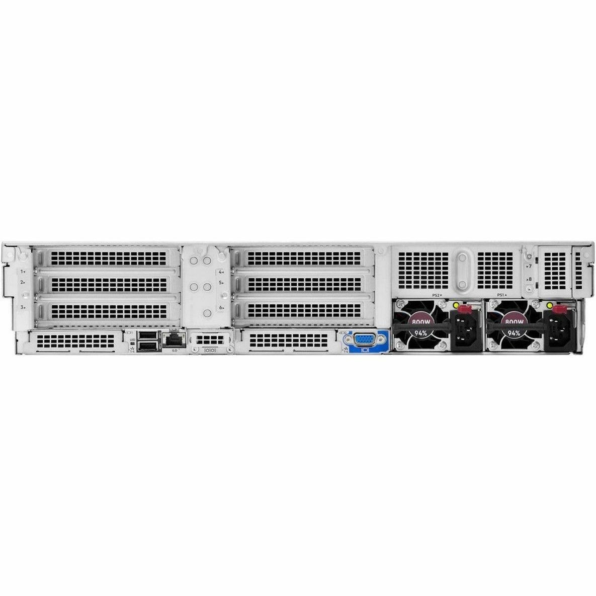 HPE ProLiant DL380 G11 2U Rack Server - 1 x Intel Xeon Gold 6530 2.10 GHz - 64 GB RAM - 960 GB SSD - (2 x 480GB) SSD Configuration - Serial Attached SCSI (SAS), Serial ATA/600 Controller