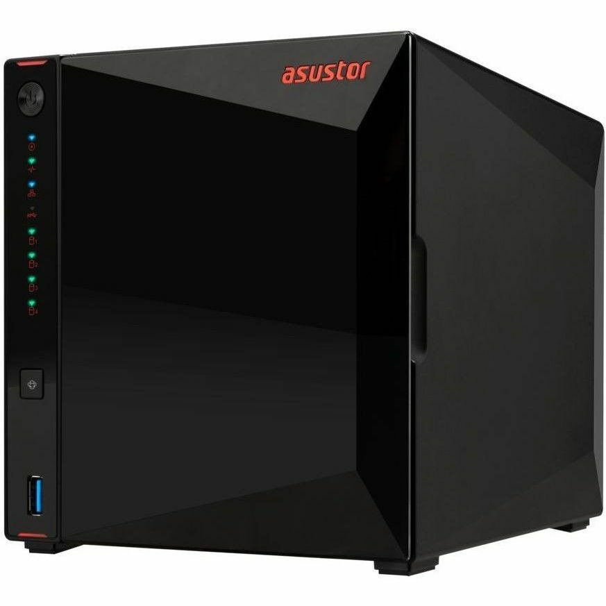 Asustor As5404t 4-Bay Flash Nas Quad Core Celeron Upto 2.9GHz 4GB Ram (16GB Max) 4X M.2 2X 2.5GbE Lan 3X Usb 3.2 Gen1 Hdmi 2.0A 3 Years Warranty