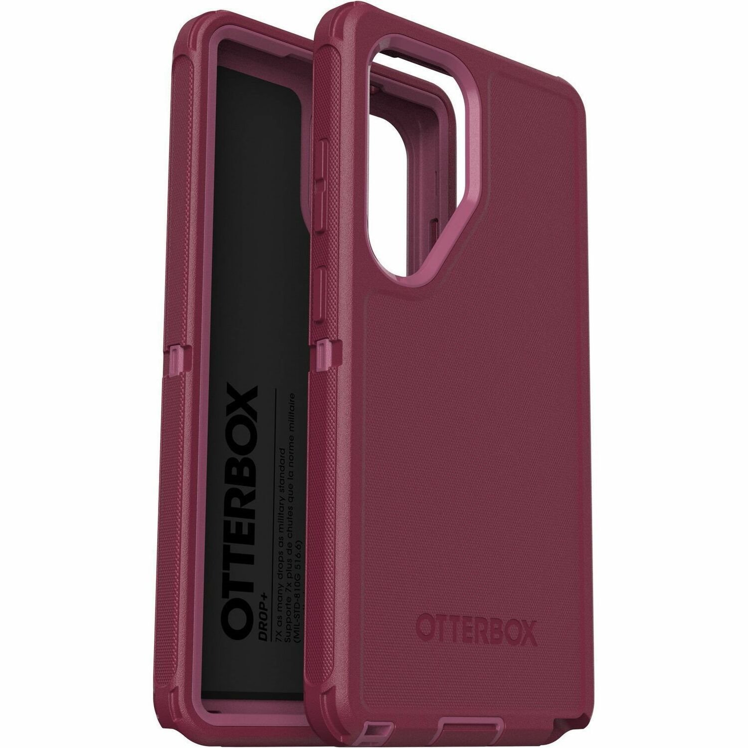 OtterBox Defender Case for Samsung Galaxy S25 Ultra Smartphone - Texturing - Foxberry (Pink)