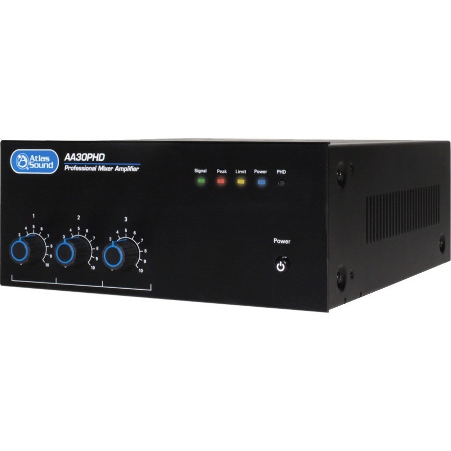 AtlasIED AA30PHD Amplifier - 30 W RMS - 3 Channel - Black