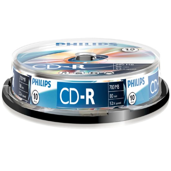 Philips CR7D5NB10/00 CD Recordable Media - CD-R - 52x - 700 MB
