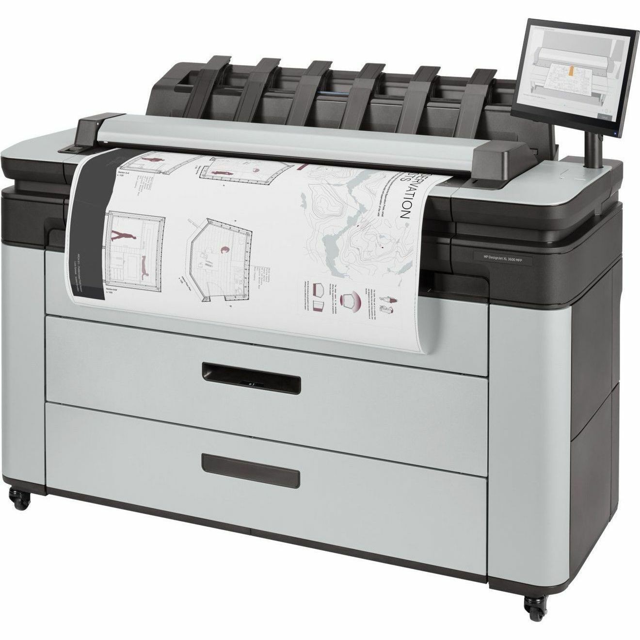 HP DESIGNJET XL 3600DR 36-IN MFP PS + 5 Yr NBD/DMR/MKR + Install setup