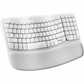Logitech Wave Keys for Mac, Wireless Ergonomic Keyboard with Cushioned Palm Rest, Comfortable Natural Typing, Bluetooth Keyboard, Easy-Switch, Optimized for Mac, Apple, iPad, Off-white
