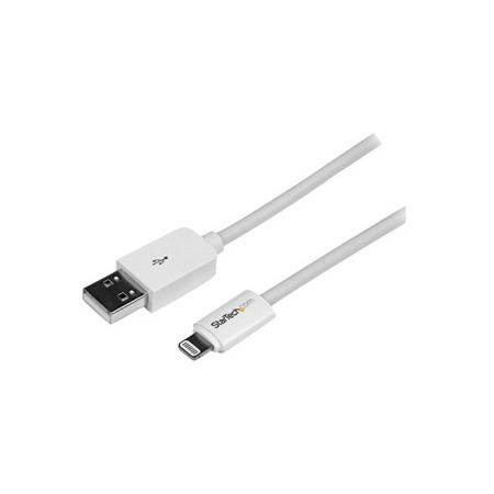 StarTech.com 2m (6ft) Long White Apple® 8-pin Lightning Connector to USB Cable for iPhone / iPod / iPad