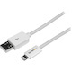 StarTech.com 2m (6ft) Long White Apple® 8-pin Lightning Connector to USB Cable for iPhone / iPod / iPad