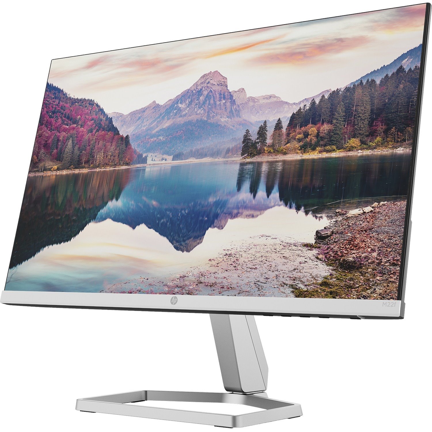 HP Ultra Slim M22f 22" Class Full HD LCD Monitor - 16:9 - Black, Silver