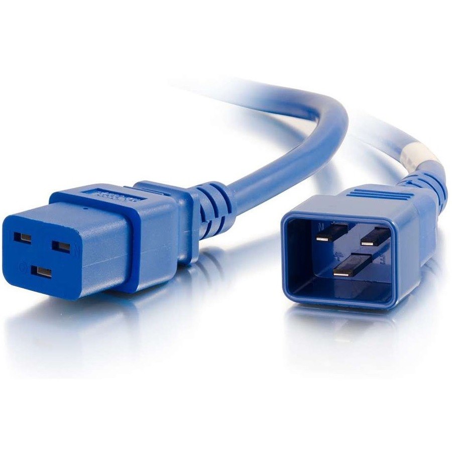 C2G 2ft 12AWG Power Cord (IEC320C20 to IEC320C19) - Blue