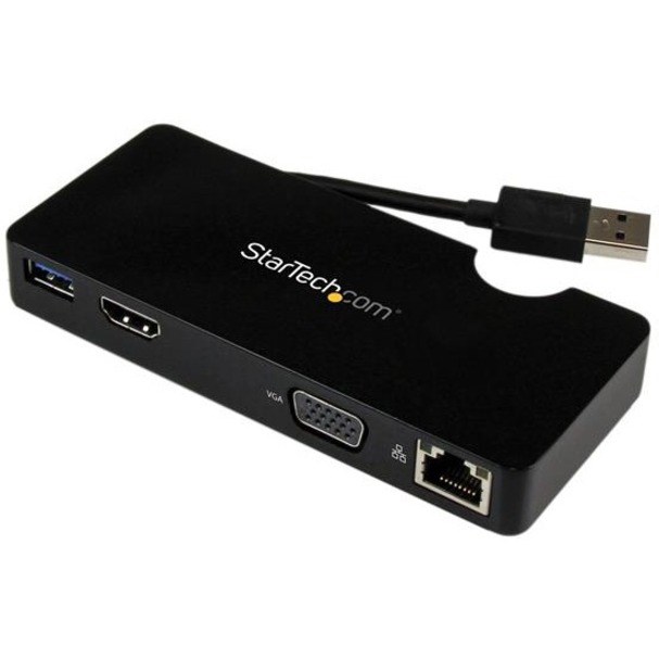 StarTech.com Travel Docking Station for Laptops - HDMI or VGA - USB 3.0 - Portable Universal Laptop Mini Dock