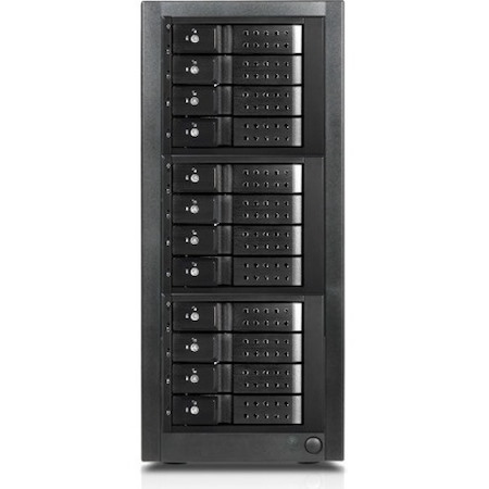 RAIDage JAGE9BT12HDBK-DE Drive Enclosure 12Gb/s SAS, SATA/600 - Mini-SAS HD Host Interface Tower - Black