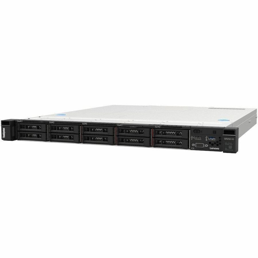 Lenovo ThinkSystem SR250 V3 7DCLA00LEA 1U Rack Server - 1 x Intel Xeon E-2434 3.40 GHz - 16 GB RAM - Serial ATA Controller