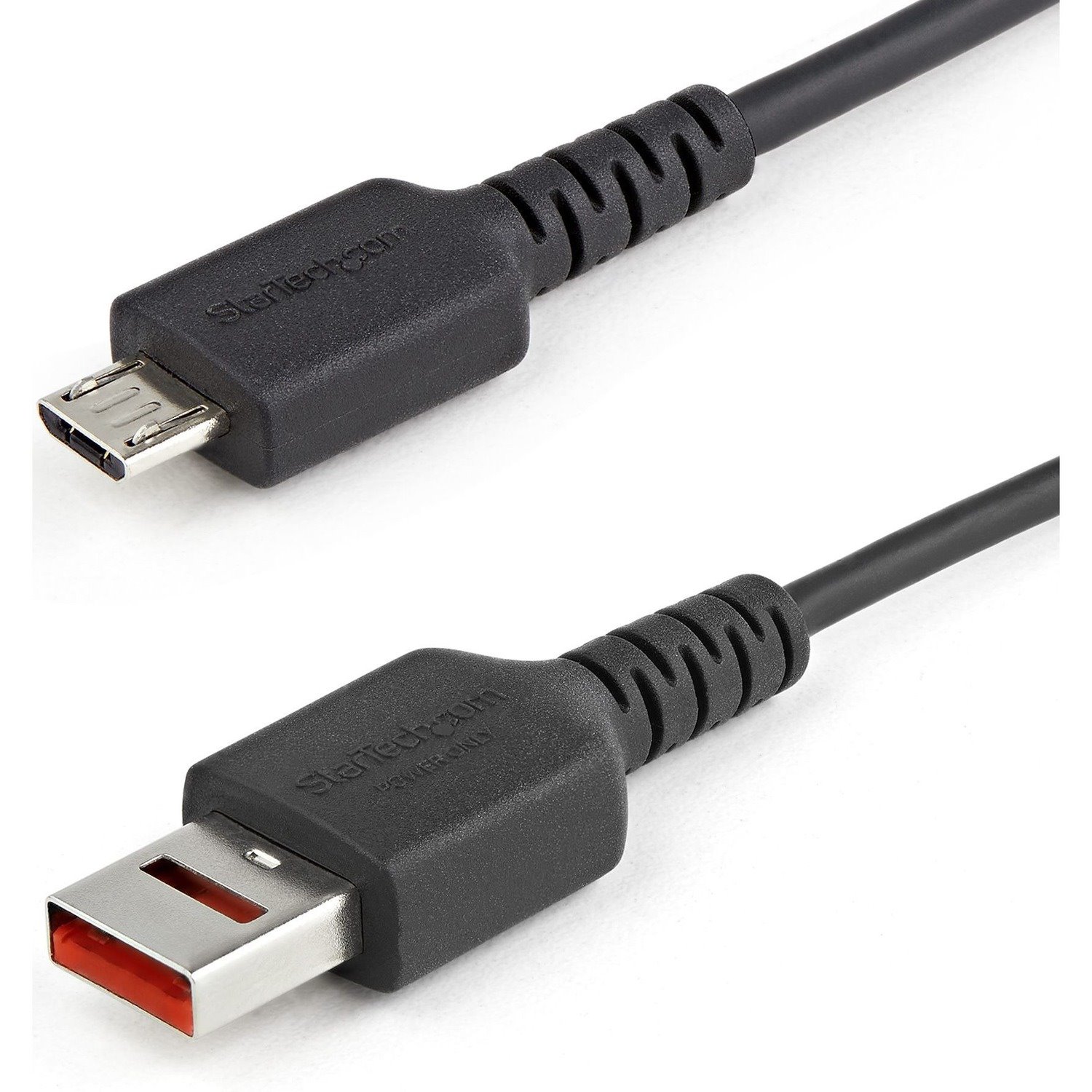 StarTech.com 3ft (1m) Secure Charging Cable, USB-A to Micro USB Data Blocker Charge-Only Cable, Charger Adapter Cable for Phone/Tablet
