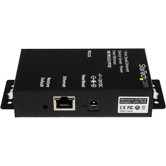 StarTech.com 1 Port RS232 Serial Ethernet Device Server, PoE Power Over Ethernet, TAA - Replaced by I13P-SERIAL-ETHERNET