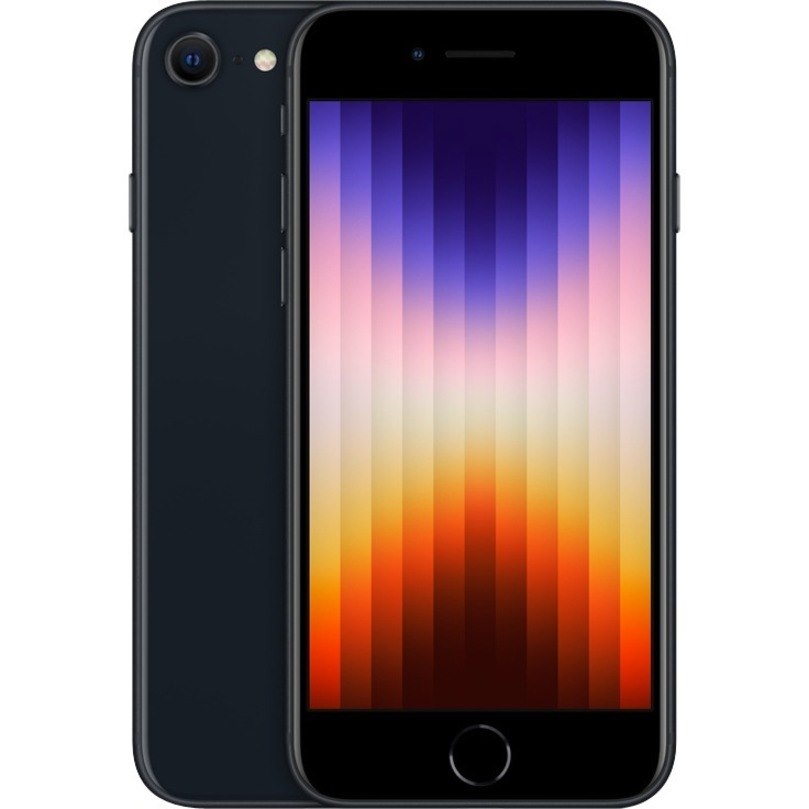 Apple iPhone SE A2595 64 GB Smartphone - 4.7" LCD HD 750 x 1334 - Hexa-core (AvalancheDual-core (2 Core)Blizzard Quad-core (4 Core) - 4 GB RAM - iOS 15 - 5G - Midnight Black