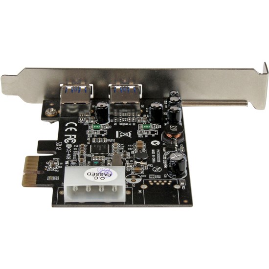 StarTech.com 2 Port PCI Express (PCIe) SuperSpeed USB 3.0 Card Adapter with UASP - 5Gbps - LP4 Power