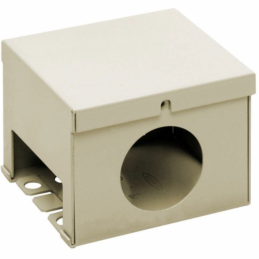 Hubbell Premise Wiring Metal Raceway, Entrance End, Full Sized, HBL2400 Series, Ivory