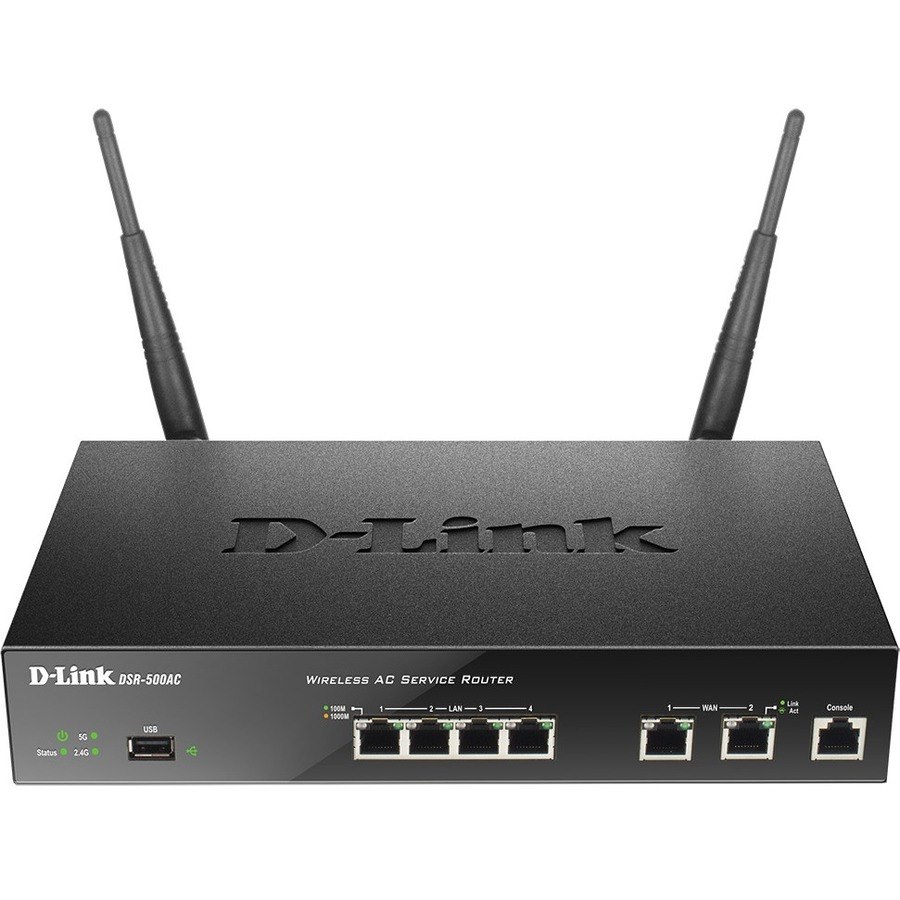 D-Link DSR-500AC Wi-Fi 5 IEEE 802.11ac Ethernet Wireless Router