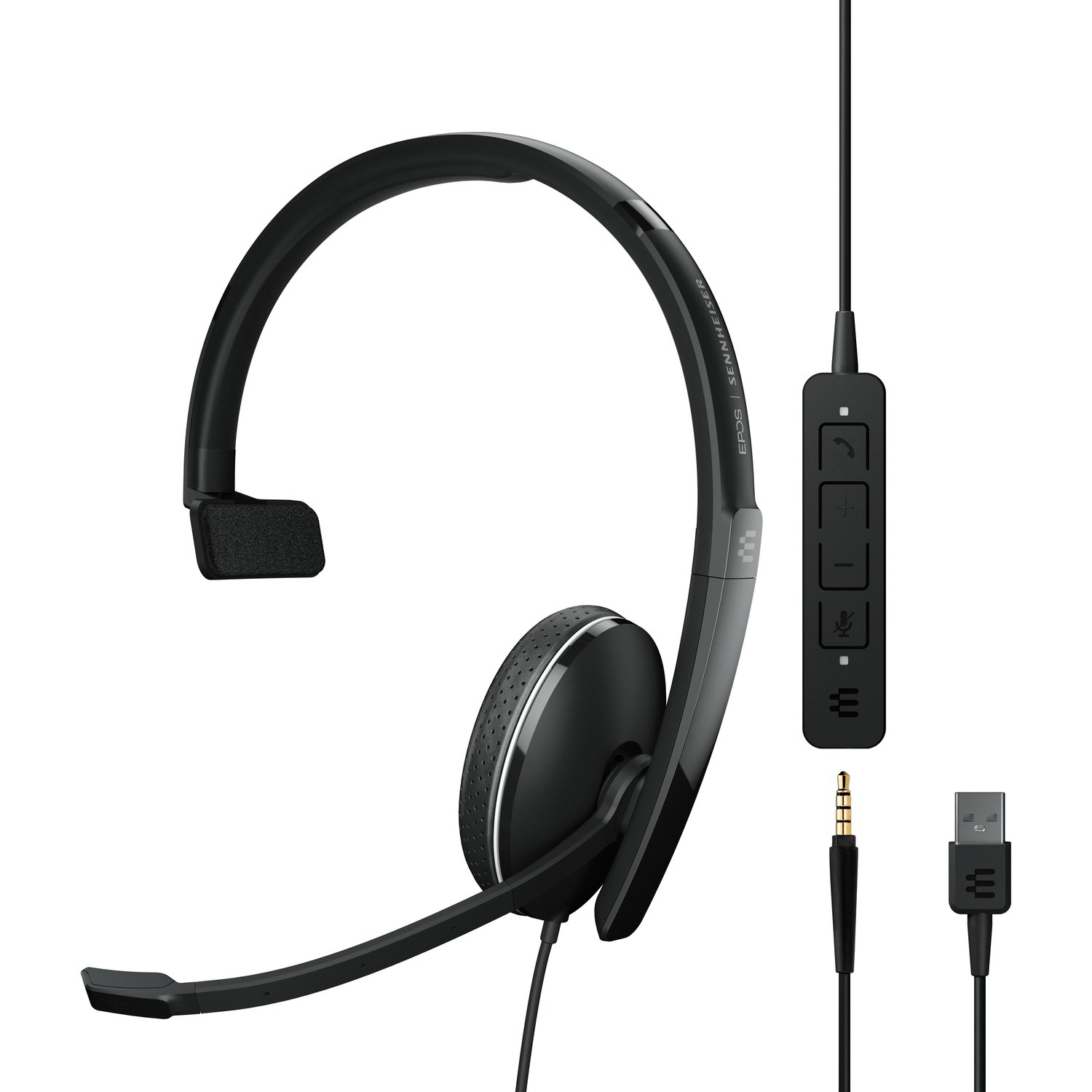 Epos Adapt 135 Usb Ii - Adapt 100 Series - Headset - Op Oor - Met Bekabeling - Usb, 3,5 Mm-Stekker - Zwart - Geoptimaliseerd Voor Uc
