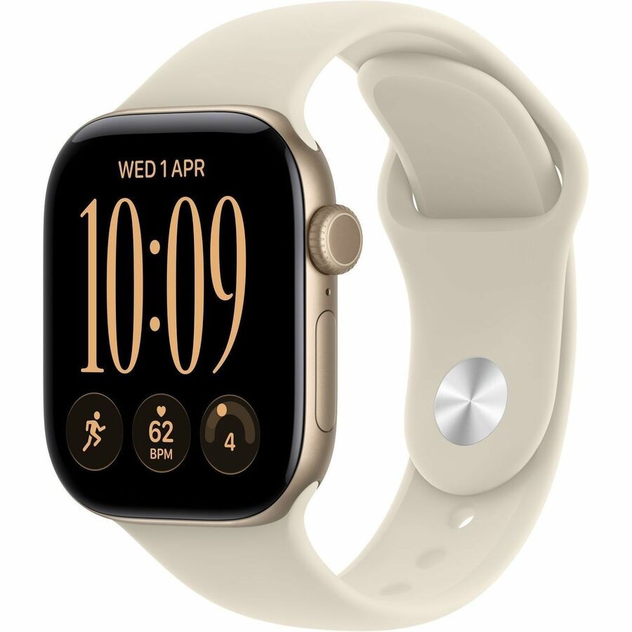 Apple Watch Series 12 Smart Watch - 46 mm Case Height - 40 mm Case Width - Light Gold Case Color - Sand Band Color - Aluminium Case Material - Wireless LAN - 5G - LTE