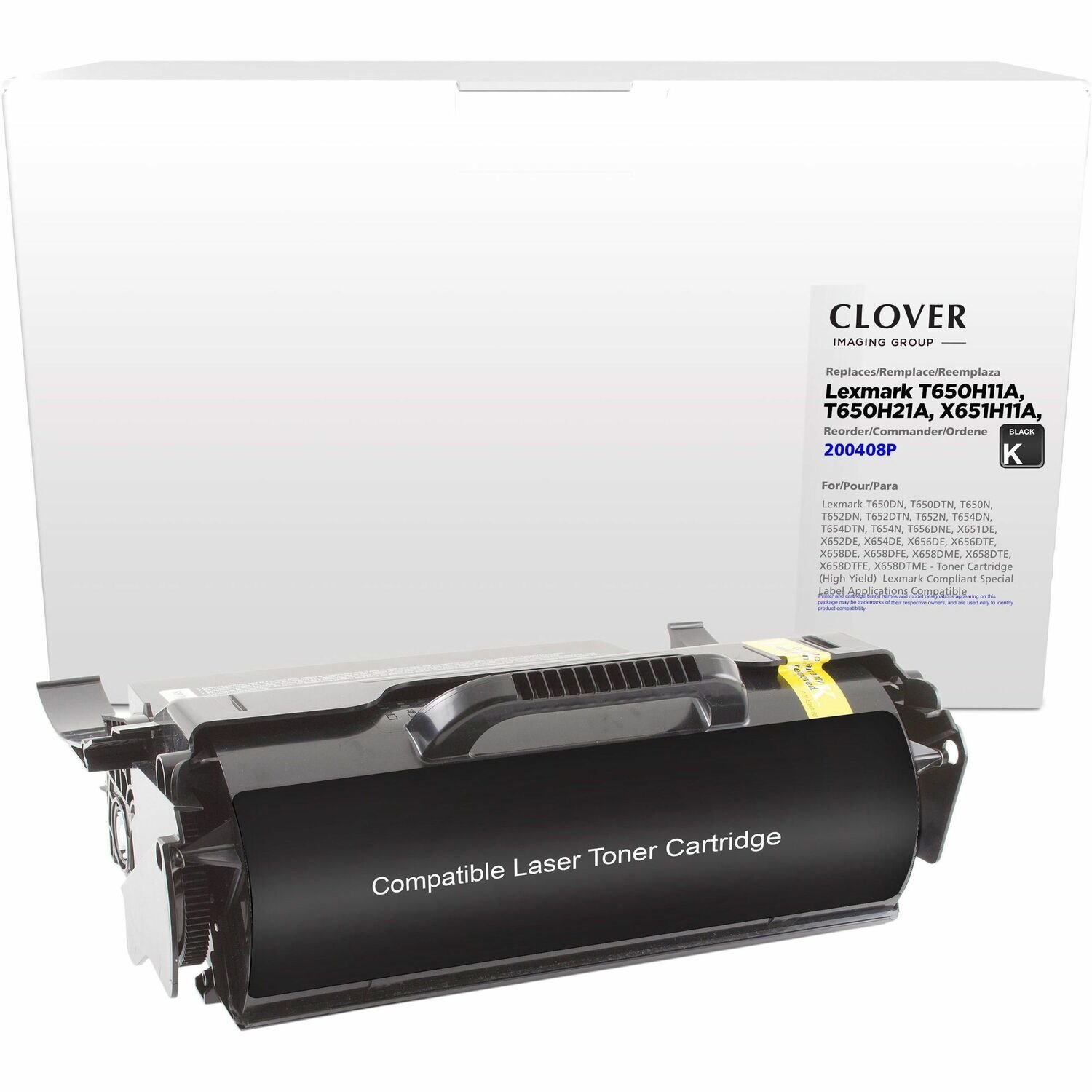 Clover Imaging Remanufactured High Yield Toner Cartridge for Lexmark T650/T652/T654/T656/X652/X654/X656