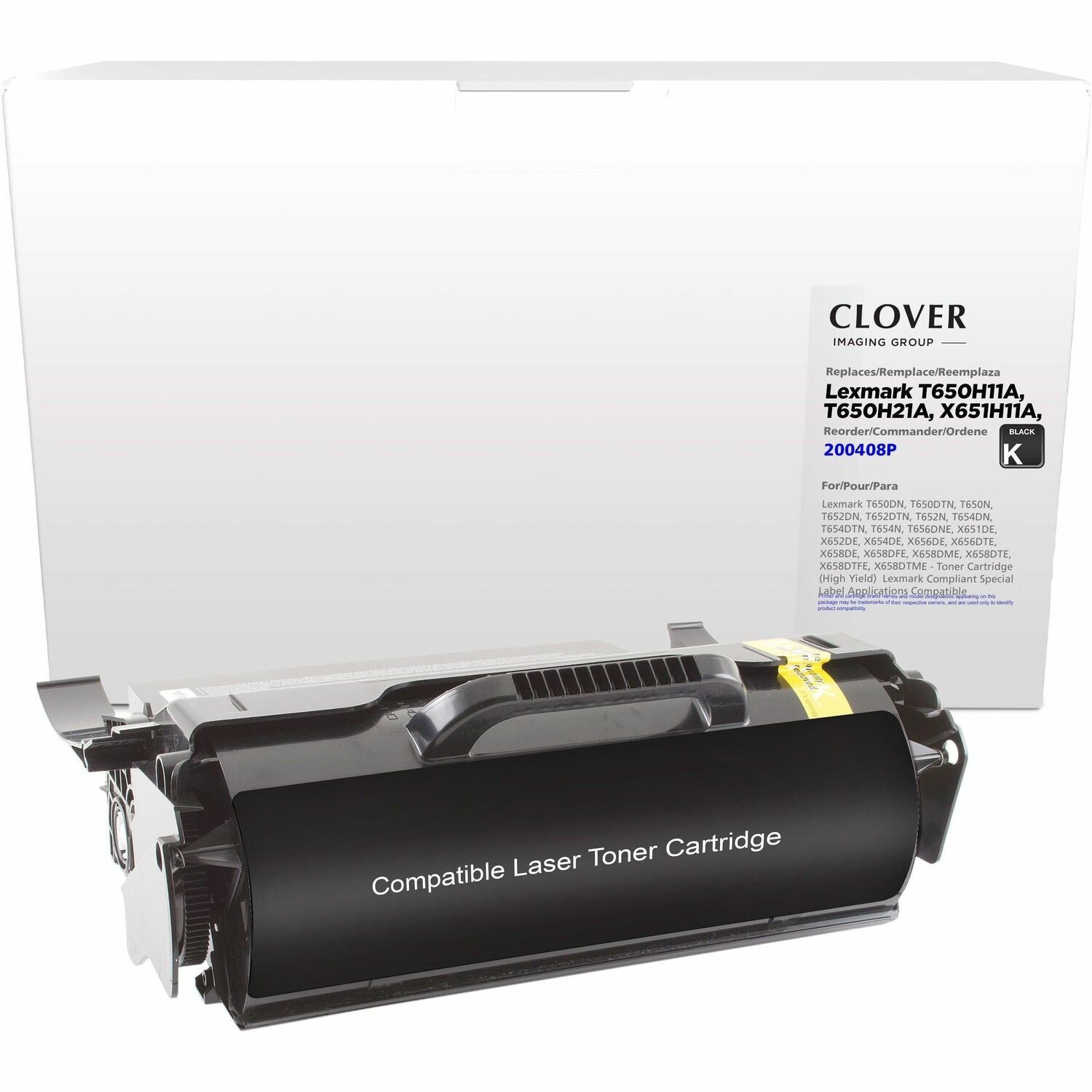 Clover Imaging Remanufactured High Yield Toner Cartridge for Lexmark T650/T652/T654/T656/X652/X654/X656