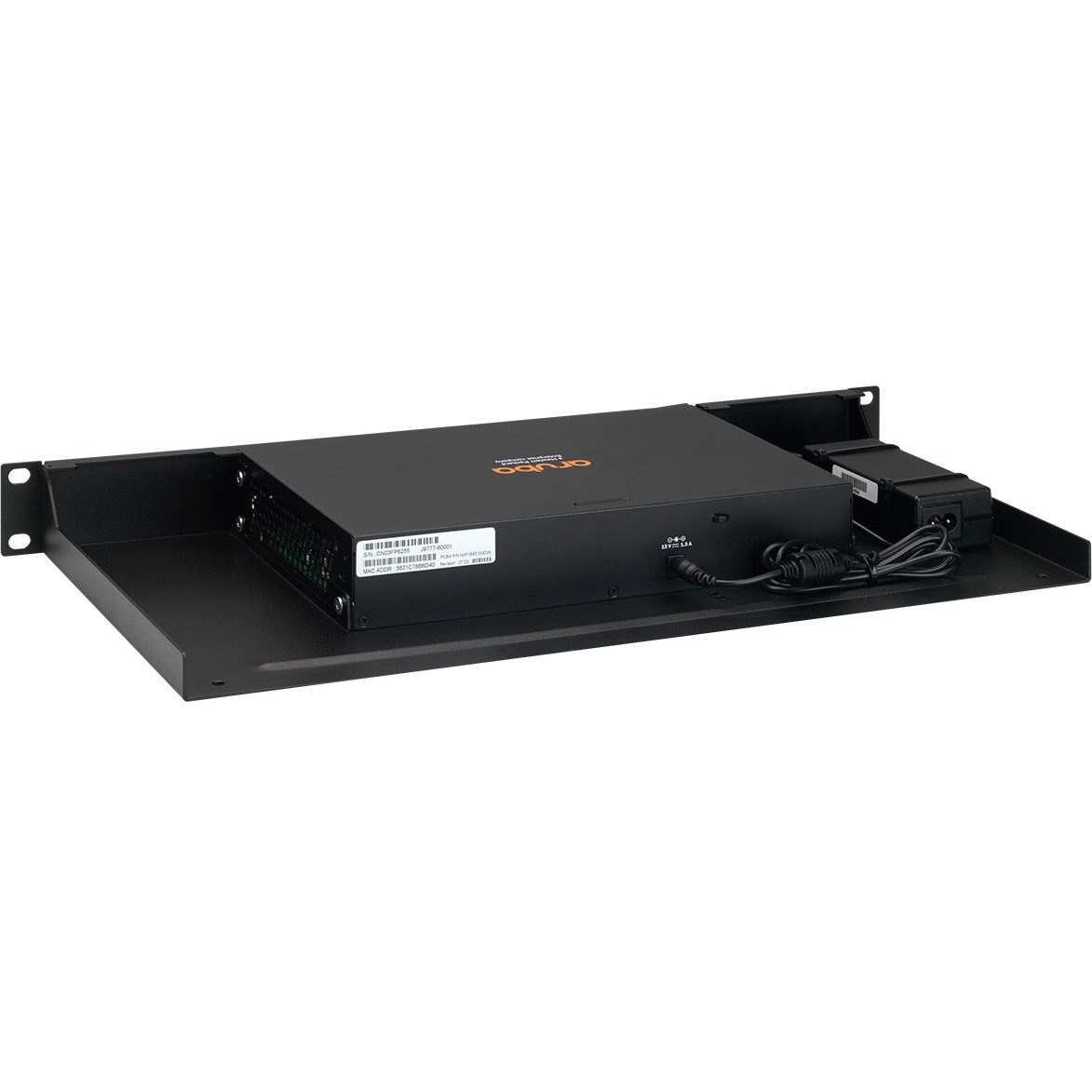 RACKMOUNT.IT Rack Mount for Switch, Power Supply, Firewall - Jet Black