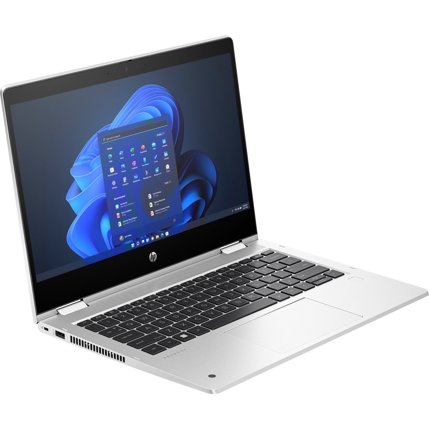 HP Pro x360 435 G10 13.3" Touchscreen Convertible 2 in 1 Notebook - Full HD - AMD Ryzen 3 7330U - 8 GB - 256 GB SSD - Pike Silver Aluminum