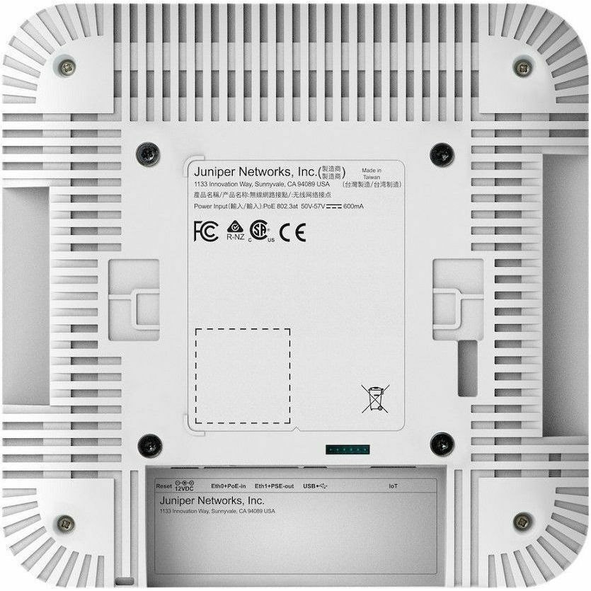 Juniper AP43E Dual Band Wi-Fi 6 IEEE 802.11 a/b/g/n/ac/ax 3.50 Gbit/s Wireless Access Point - Indoor