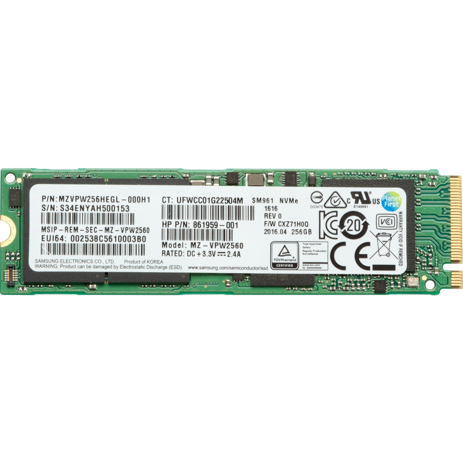 HP Z Turbo Drive 256 GB Solid state drive - Intern