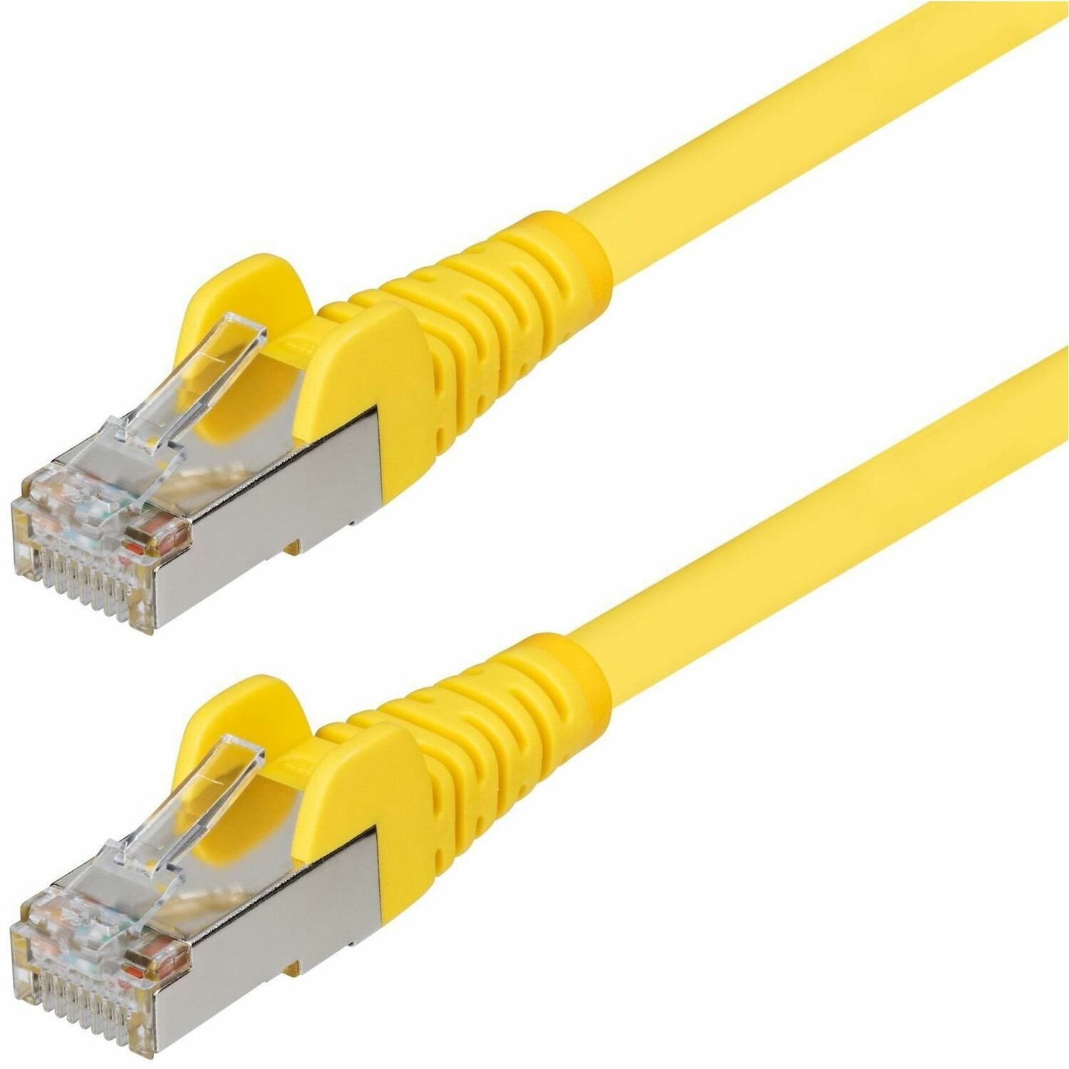 StarTech.com 1ft Yellow CAT6a Ethernet Cable, Snagless RJ45, 10G, 100W PoE, S/FTP, LSZH, 27AWG Pure Copper, 500MHz, Shielded Network Cord