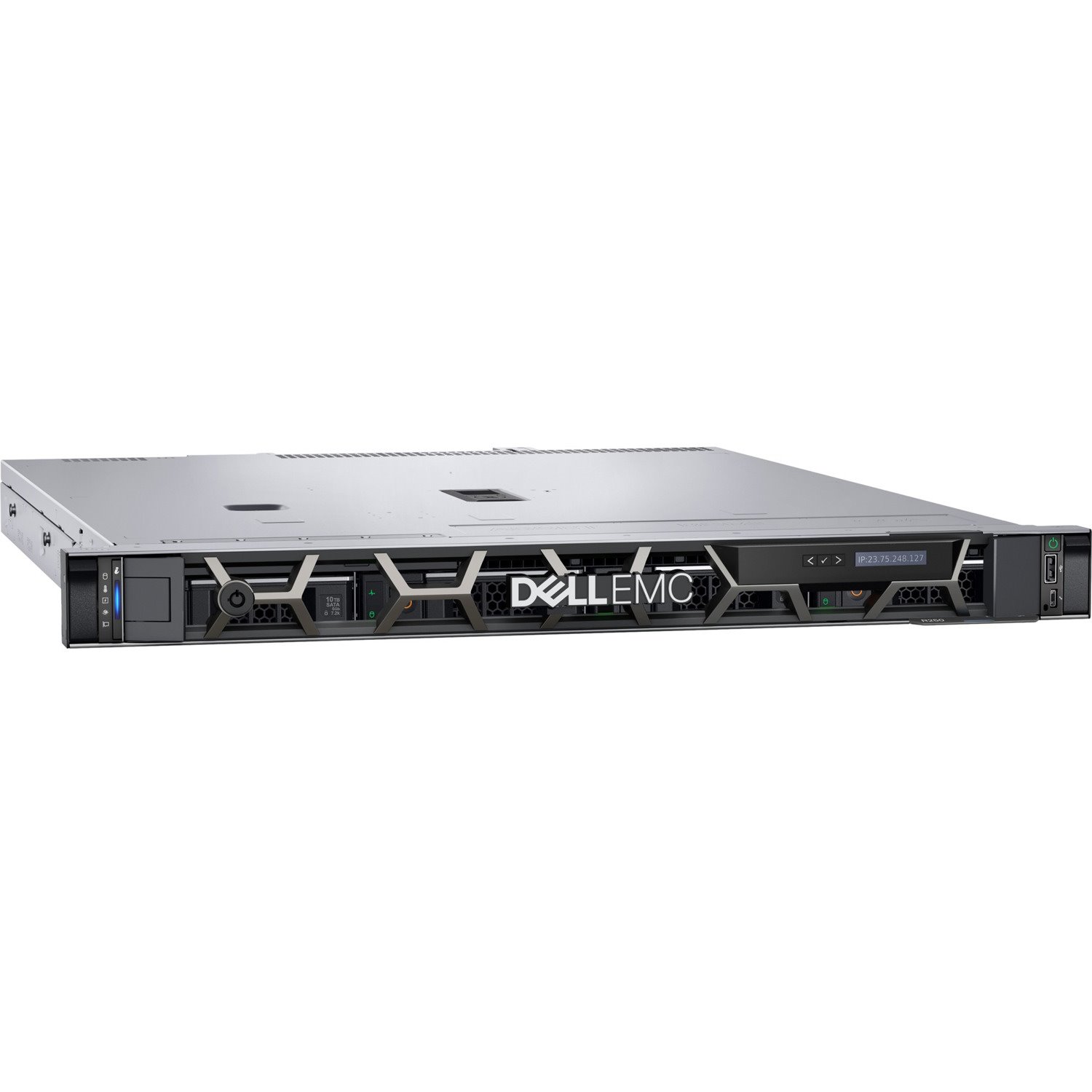Dell EMC PowerEdge R250 1U Rack-mountable Server - 1 Xeon E-2314 2.80 GHz - 8 GB RAM - 1.20 TB HDD - (1 x 1.2TB) HDD Configuration - 12Gb/s SAS Controller
