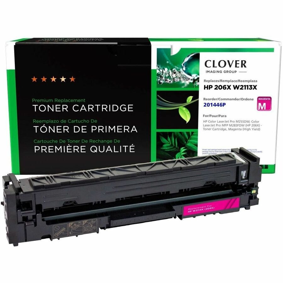 Clover Imaging Remanufactured High Yield Magenta Toner Cartridge (New Chip) for HP 206X (W2113X)