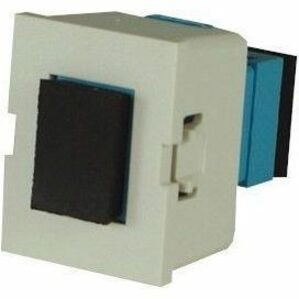 Ortronics TracJack Module, 1-SC Simplex Multimode, Aqua adapter, Light Green