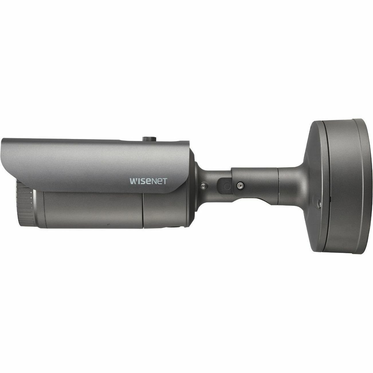 Wisenet XNO-8080R 5 Megapixel Network Camera - Color - Bullet - Dark Gray - TAA Compliant