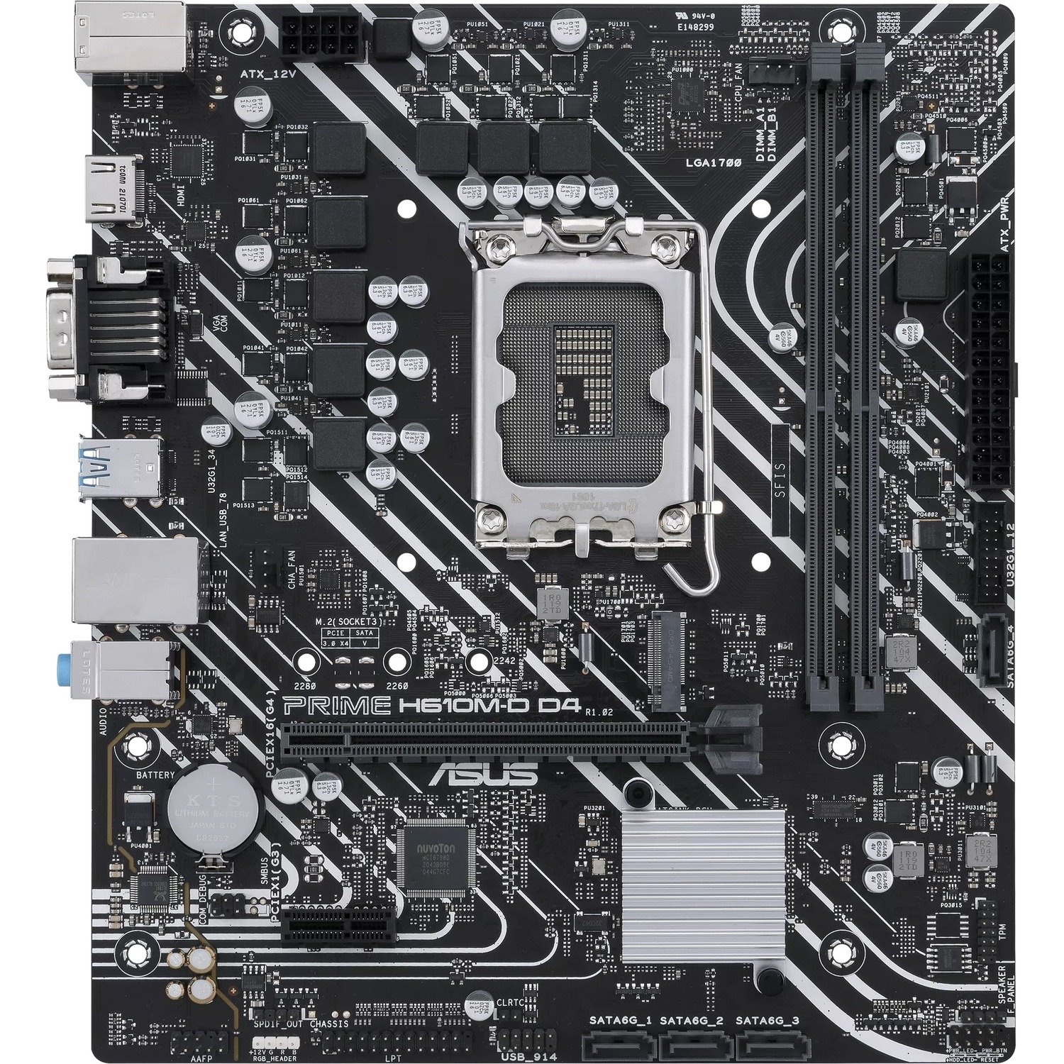 Asus Prime H610M-D D4-CSM Desktop Motherboard - Intel H610 Chipset - Socket LGA-1700 - Micro ATX