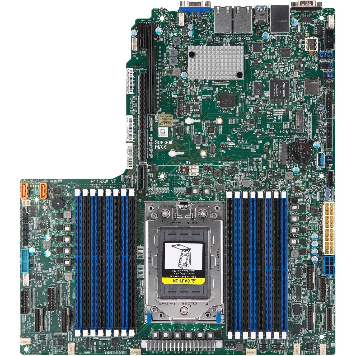 Supermicro H11SSW-NT Server Motherboard - AMD Chipset - Socket SP3 - Proprietary Form Factor