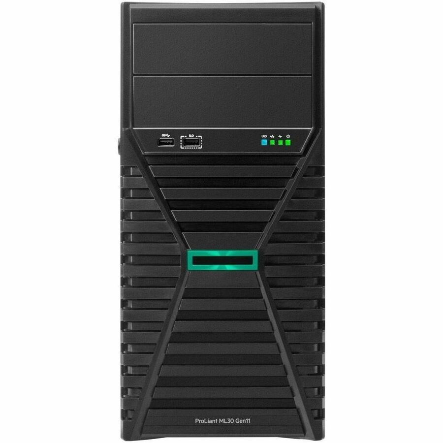 HPE SMART CHOICE ProLiant ML30 G11 4U Tower Server - 1 x Intel Xeon E-2434 3.4 GHz - 32 GB RAM - 1.92 TB SSD - (2 x 960GB) SSD Configuration - Serial ATA/600, 12Gb/s SAS, NVMe Controller