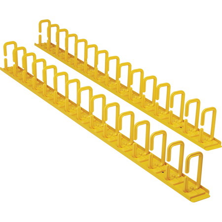 Eaton Tripp Lite Series Vertical Cable Manager - Flexible Rings, Yellow, 6 ft. (1.8 m)