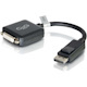 C2G 8in DisplayPort to DVI-D Adapter - DP to DVI D Adapter - Black - M/F