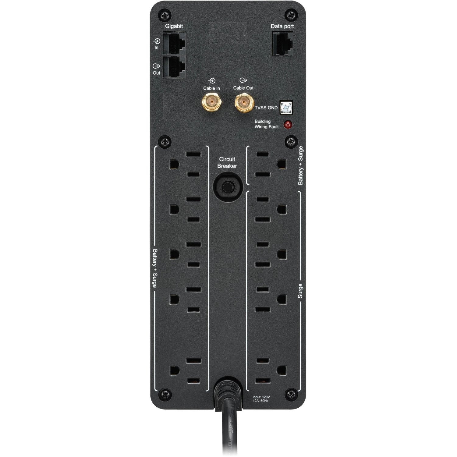 APC Back-UPS Pro, 1500VA, Tower, 120V, 10 NEMA 5-15R outlets, LCD, 1 USB Type C + 1 USB Type A ports